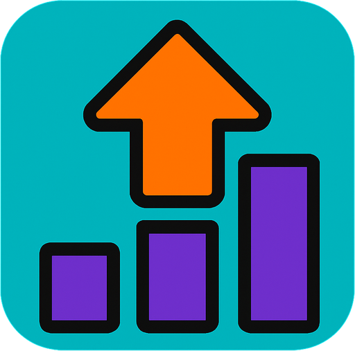 upgrad icon.
In-Game asset.  2d.  High contrast.  No shadows