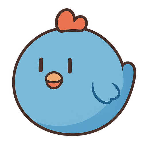 blue ball chicken
. No background. Transparent background. Blank background. No shadows. 2d. In-Game asset. flat