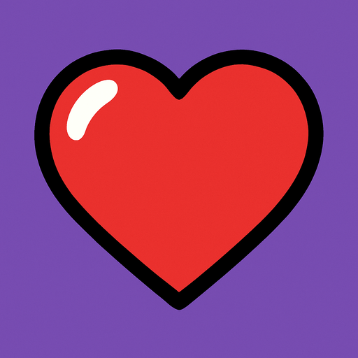 heart.
In-Game asset.  2d.  High contrast.  No shadows