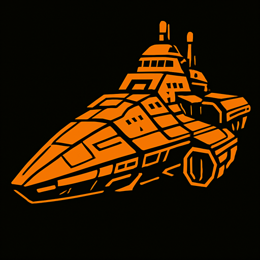 uzay gemısı buyuk.
In-Game asset.  2d.  High contrast.  No shadows
