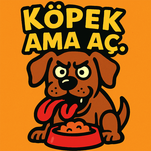 KÖPEK AMA AÇ.
In-Game asset.  2d.  High contrast.  No shadows