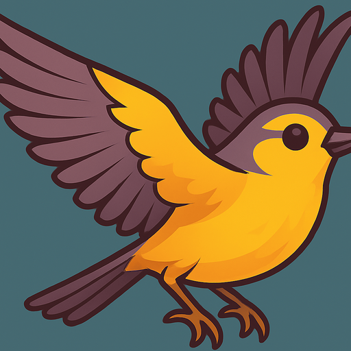 Primera de tres imagenes que crearan sensacion de movimiento a un pajaro. Esta tendra las alas extendidas