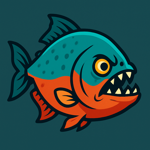 Piraña.
In-Game asset.  2d.  High contrast.  No shadows