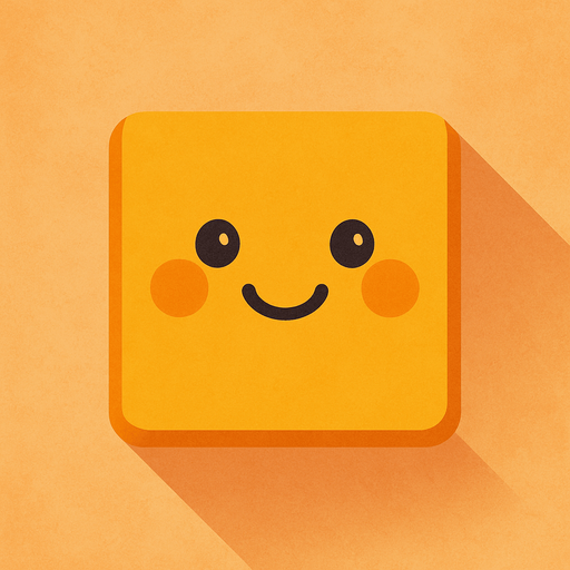 A happy square with shadow