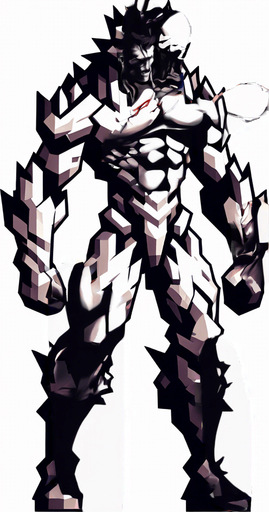 Make his whole body look destroyed.