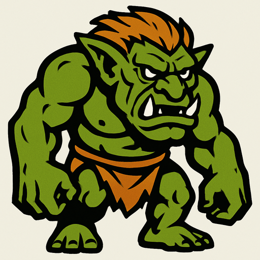 troll.
In-Game asset.  2d.  High contrast.  No shadows