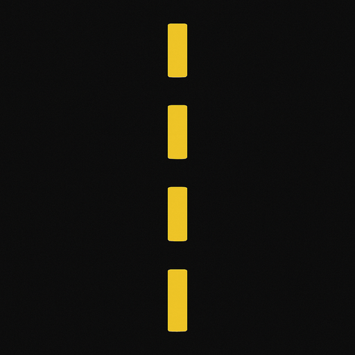 Road line.
In-Game asset.  2d.  High contrast.  No shadows