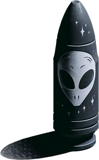 alien 1 bullet

Single Game Texture. In-Game asset. 2d. Blank background. High contrast. No shadows.