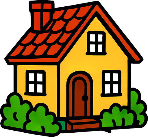 house.
In-Game asset.  2d.  High contrast.  No shadows