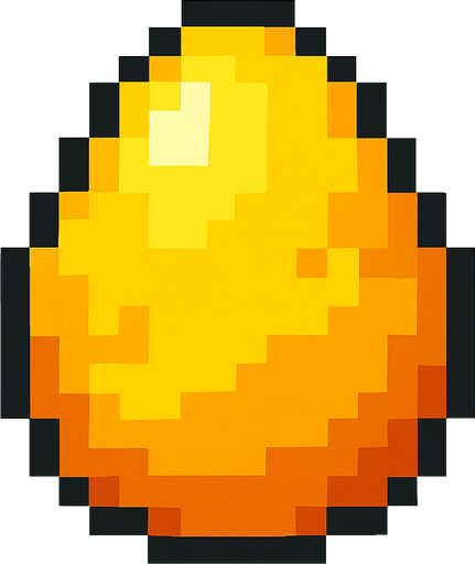 A Pixelated Egg.
In-Game asset.  2d.  High contrast.  No shadows