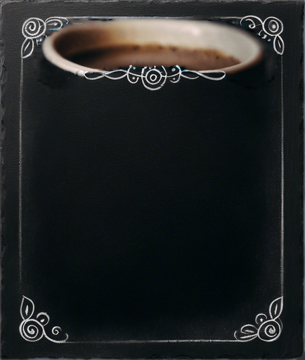 Text "NOVICE BREW" in chalk, handwritten