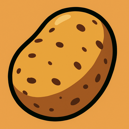 Potato.
In-Game asset.  2d.  High contrast.  No shadows
