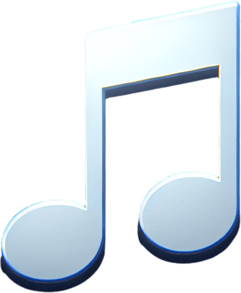 a white musical note on a empty background.
Single Game Texture. In-Game asset. 2d. Blank background. High contrast. No shadows.