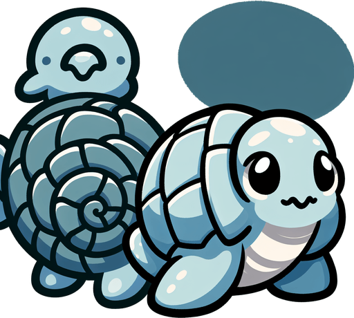 squirtle.
Single Game Texture. In-Game asset. 2d. Blank background. High contrast. No shadows.