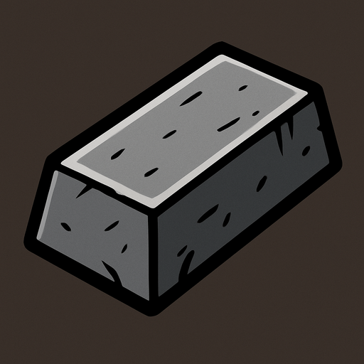 Iron bar.
In-Game asset.  2d.  High contrast.  No shadows
