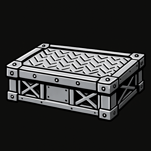 metal platform.
In-Game asset.  2d.  High contrast.  No shadows