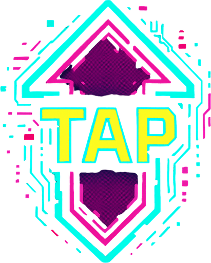 Cyberpunk style tap note for music rhythm game.
In-Game asset.  2d.  High contrast.  No shadows