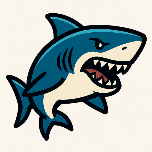 shark.
In-Game asset.  2d.  High contrast.  No shadows