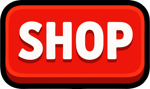 Shop Button.
In-Game asset.  2d.  High contrast.  No shadows