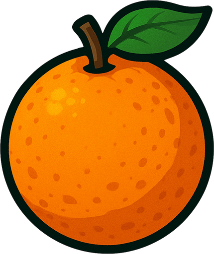 Portakal resmi oluştur.
In-Game asset.  High contrast.  No shadows