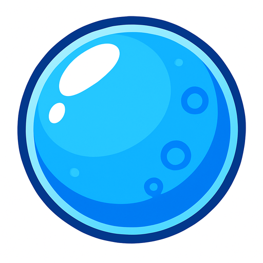 big water buble.
In-Game asset.  2d.  High contrast.  No shadows