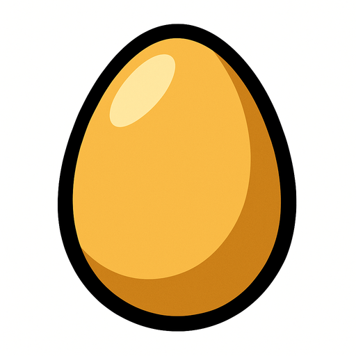 Egg.
In-Game asset.  2d.  High contrast.  No shadows