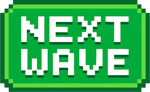 botón con el texto 'next wave' pixel art. que tenga el color verde
In-Game asset.  2d.  High contrast.  No shadows
