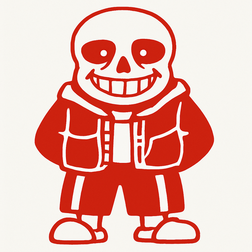 Sans color rojo.
In-Game asset.  2d.  High contrast.  No shadows