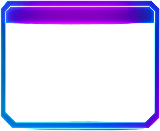 Neon cyberpunk tab selected empty blank hologram glowing 3d flat