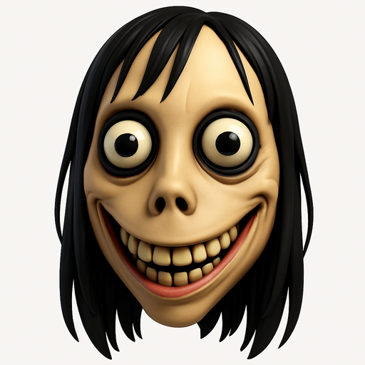 3D Scary but funny meme face of momo. face only. different faces look
In-Game asset.  3d.  High contrast.  No shadows