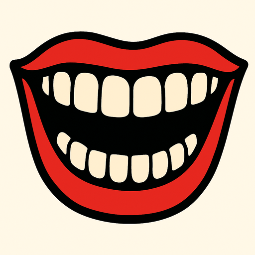 make a laughed mouth.
In-Game asset.  2d.  High contrast.  No shadows