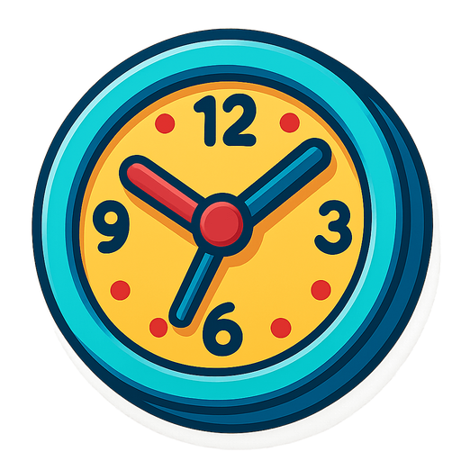 Clock.
In-Game asset.  3d.  High contrast.  No shadows