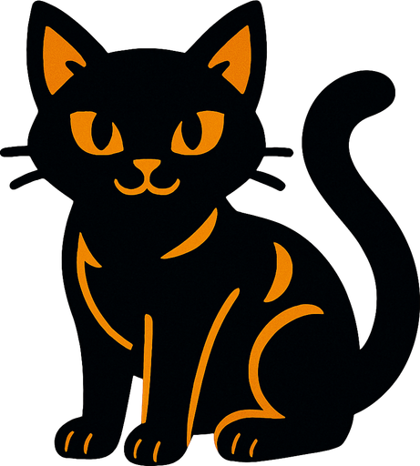 Cat.
In-Game asset.  2d.  High contrast.  No shadows
