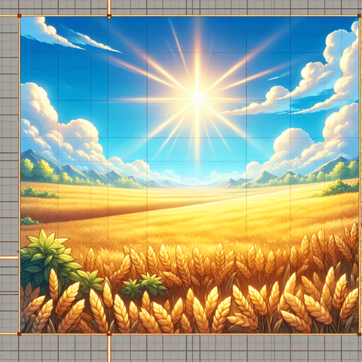 sunny fields
Single Game Texture. In-Game asset. 2d. Blank background. High contrast. No shadows. 100 x 100. Square