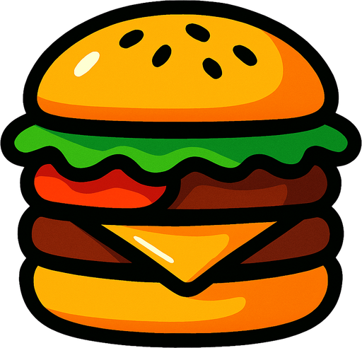 hamburger.
In-Game asset.  2d.  High contrast.  No shadows