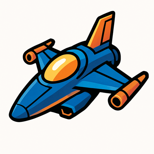spaceship.
In-Game asset.  2d.  High contrast.  No shadows
