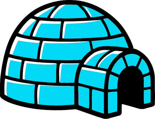 iglo.
In-Game asset.  2d.  High contrast.  No shadows