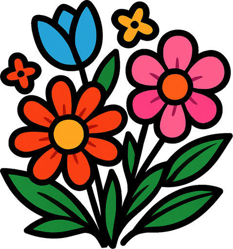 Fleurs.
In-Game asset.  2d.  High contrast.  No shadows