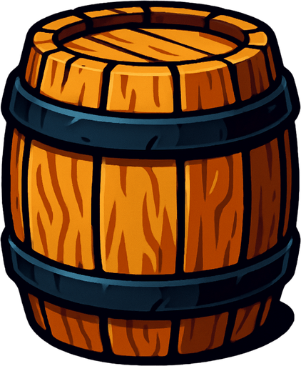 barrel.
In-Game asset.  High contrast.  No shadows