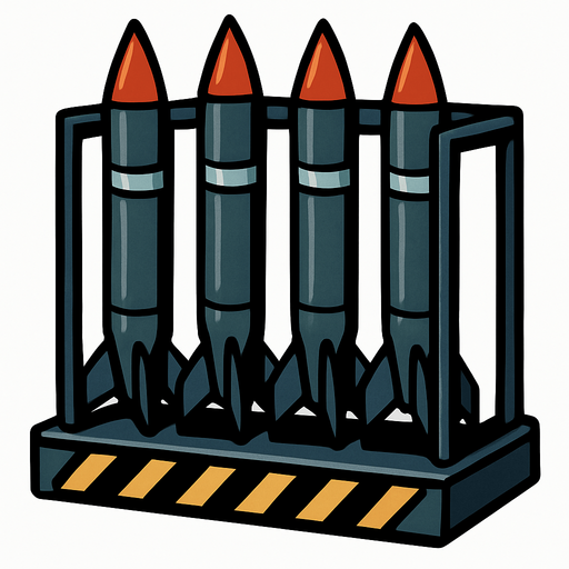 Missiles storage.
In-Game asset.  2d.  High contrast.  No shadows