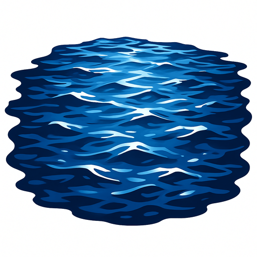 A realistic water.
In-Game asset.  2d.  High contrast.  No shadows