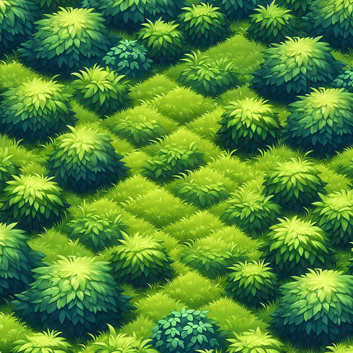 overview of a grass field.
Single Game Texture.  In-Game asset.  2d.  Blank background.  High contrast.  No shadows