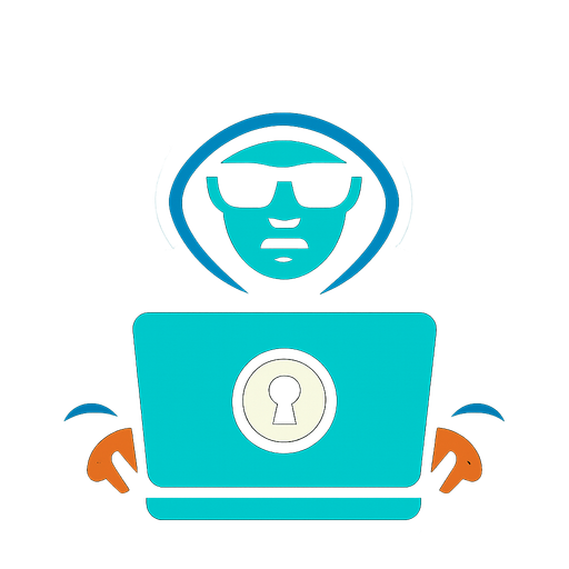 hacker man.
In-Game asset.  2d.  High contrast.  No shadows