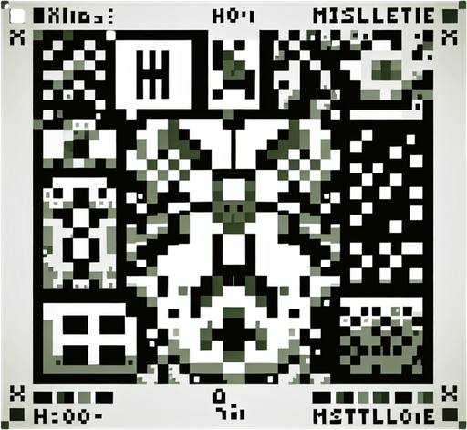 text saying "HO". mistletoe themed. Single Game Texture. In-Game asset. 2d. Blank background. High contrast. No shadows. pixelated. 8 bit