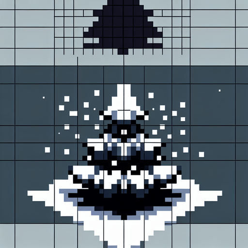 A christmas tree. Pixelart. Single Game Texture. In-Game asset. 2d. Blank background. High contrast. No shadows.