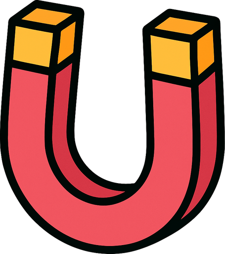 magnett.
In-Game asset.  2d.  High contrast.  No shadows