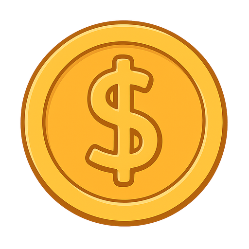 coin
. No background. Transparent background. Blank background. No shadows. 2d. In-Game asset. flat