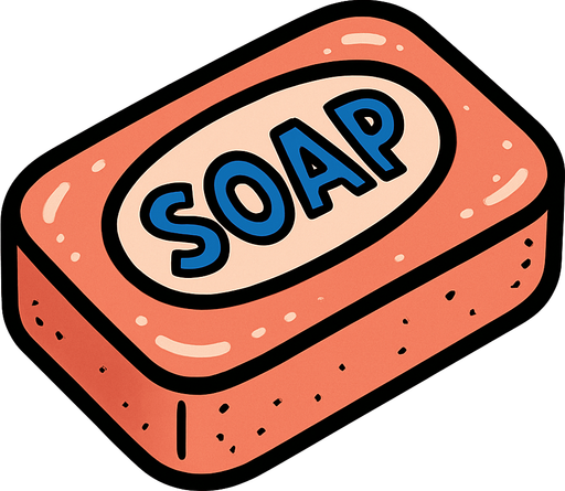 Jabón.
In-Game asset.  2d.  High contrast.  No shadows