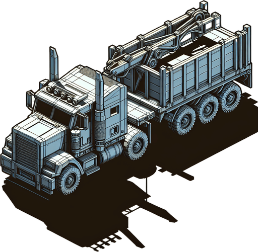 create a truck.
Single Game Texture.  In-Game asset.  2d.  Blank background.  High contrast.  No shadows