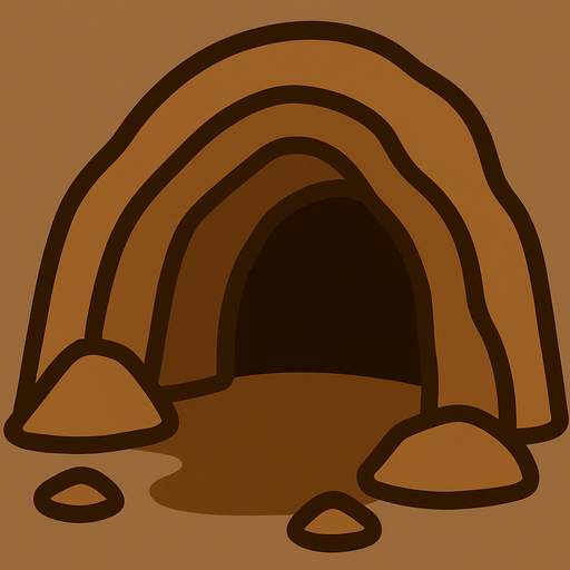 A brown cave